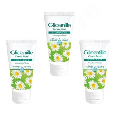 MILMIL Glicemille Nutritive Handcreme Glicerin & Kamille und Vitamin E 3x 20 ml - trave
