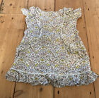 Next Mini Flower Top With Ruffle Detail Green, White, Yellow &amp; Rust Size 8yrs