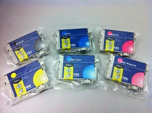 Cartucho de tinta T0781 -T0786 para Epson Stylus R380 R280 R260 RX680 RX595 RX580 6 PIEZAS - Imagen 1 de 2