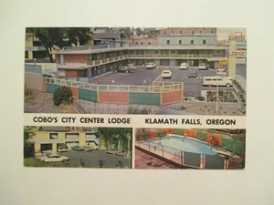 Klamath Falls Oregon Postcard Cobo's City Center Lodge OR - Picture 1 of 2