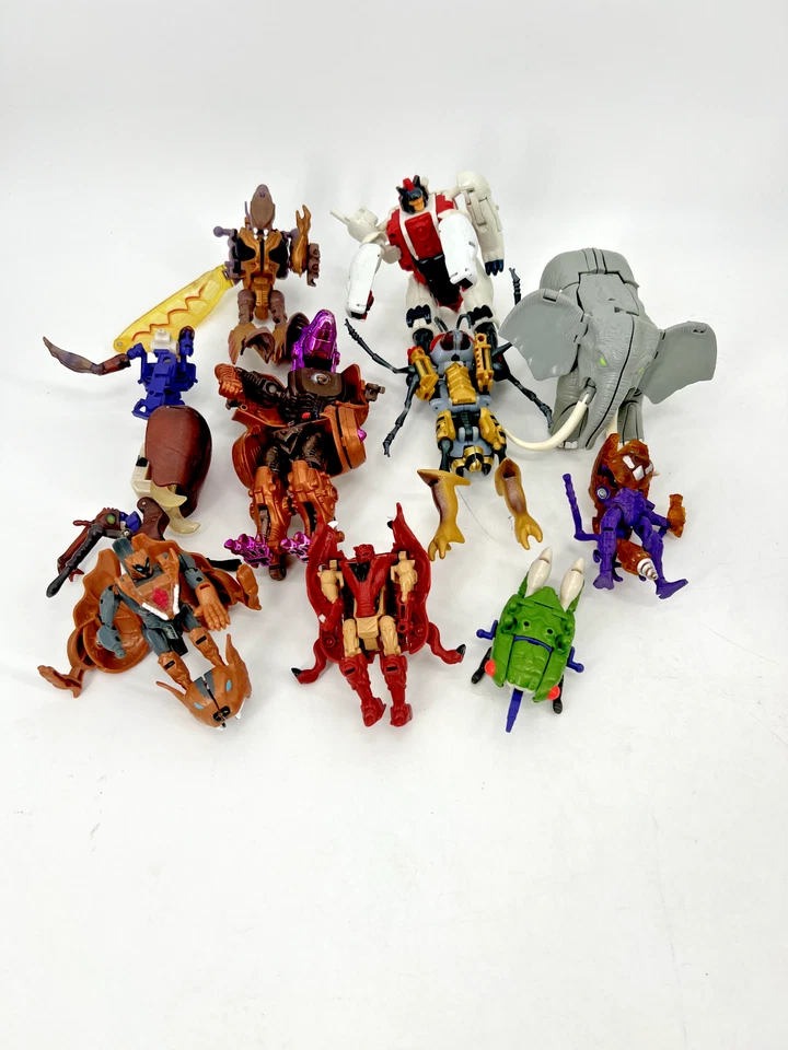 Lot Of 10 Transformers Beast Wars Figures - Predacon Megatron Ironhide * READ * - Image 1 of 4