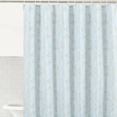 Essential Home Fabric Shower Curtain -    Mod Floral  Spa Blue 72 x 72"  - Image 1 of 2