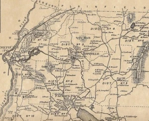 Griswold Hopeville Glasgo CT 1869 Karte mit abgebildeten Namen der Hausbesitzer - Bild 1 von 2