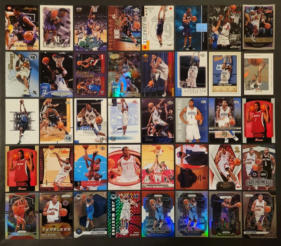Lote de 40 tarjetas de baloncesto diferentes TRACY MCGRADY PATIO 1998-2025 BSK3943 Foto 1 de 1
