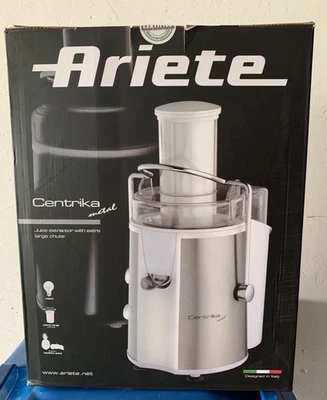 Ariete Centrika Metal Centrifuga 173 Acciaio Inox 700W Bianco e Argento - Immagine 1 di 4