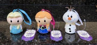 Disney Hallmark Itty Bittys Frozen Lot~ Elsa, Anna and Olaf Plastic Ornaments - Image 1 of 4