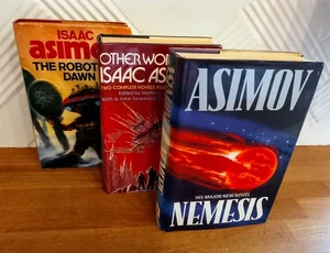 BOOK - Bundle Of X3 Classic Isaac Asimov Science-Fiction Hardback Books  - Imagen 1 de 4