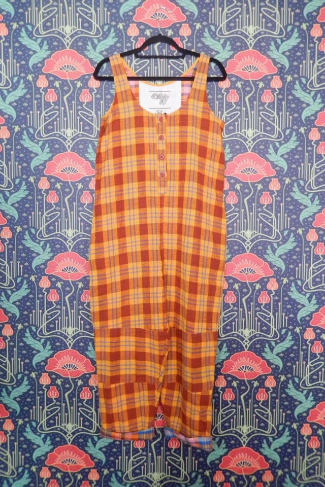 Ace & Jig Sophomore клетку чек оранжевый желтый комбинезон комбинезон новый с ярлыками XS - Изображение 1 из 4