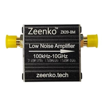 AURSINC ZK09-BM LNA Amplifier, Ultra-Broadband Low Noise, 100k-10GHz, 21db...