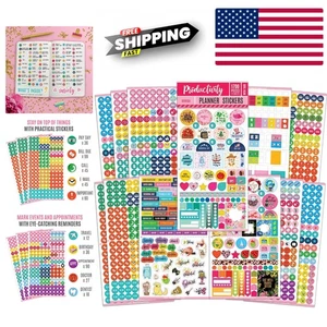 Monthly Calendar Stickers for Adult Planners A5 Repositionable Icons & Reminders - Picture 1 of 11