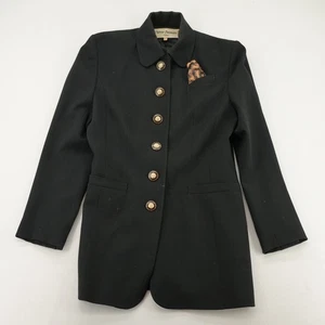 Vintage Therese Baumaire Women’s Black Coat Size 2 - Picture 1 of 9