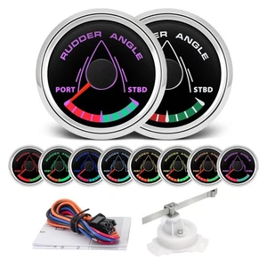52mm Marine Boat Rudder Angle Indicator Gauge Meter 0-190 ohms W/ Mating Sensor - Imagen 1 de 19