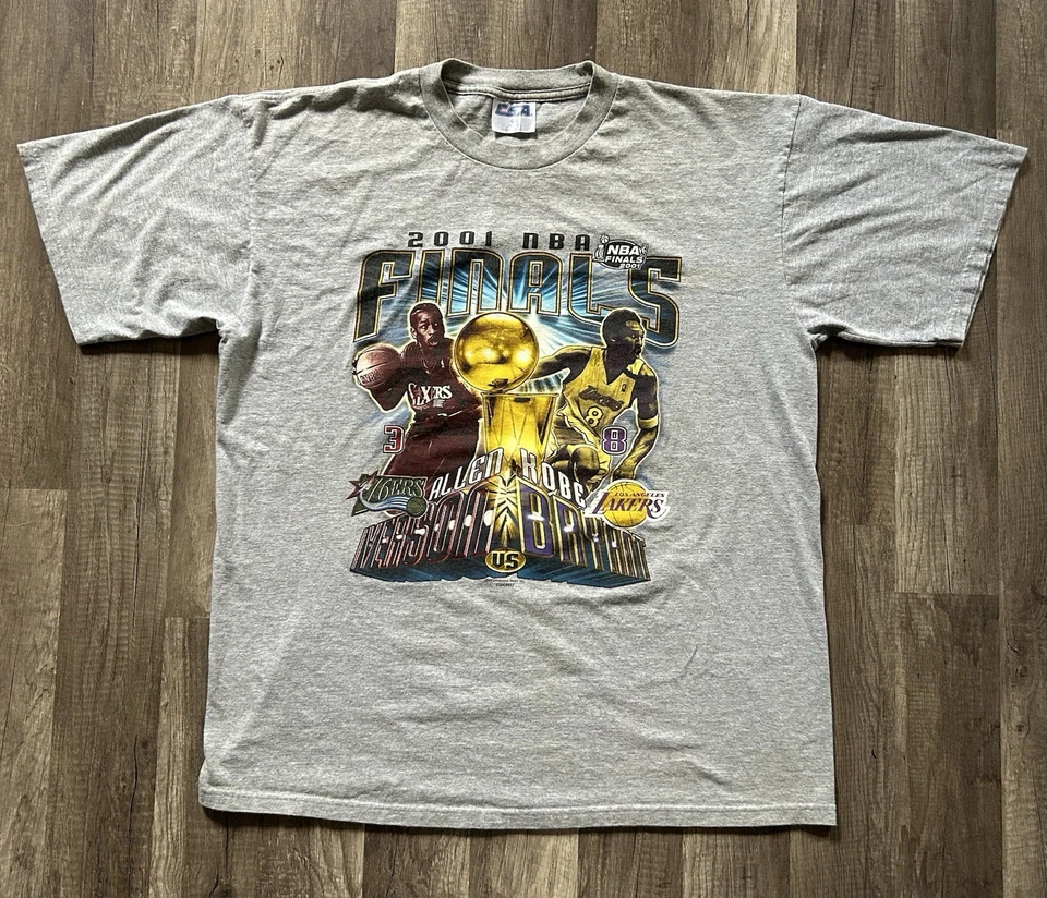 Camiseta De Colección 2001 Finales NBA Kobe Bryant VS Allen Iverson Talla XL Foto 1 de 4