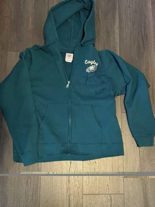 Philadelphia Eagles Hoodie Sweatshirt NFL FOR HER XL handsigniert von Trent Cole - Bild 1 von 4