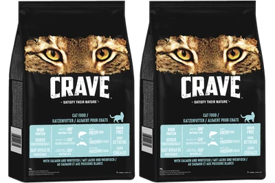 14kg Crave Katzenfutter Trockenfutter Beutel Lachs und Weißfisch - Bild 1 von 4