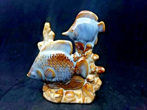 Underwater Fish Figurine - Two Fish Exploring the Depths, Ceramic - Picture 1 of 8