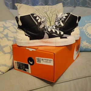 Nike sacai x Blazer Mid Womens Size 6- Black Grey BV0072-002 - Picture 1 of 10