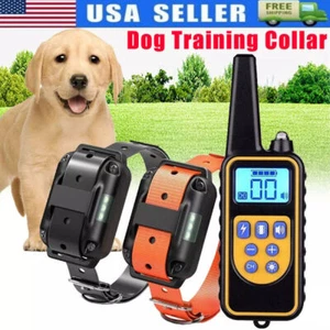 3000 FT Dog Training Collar Rechargeable Remote Shock Breeds Waterproof Trainer - Picture 1 of 8