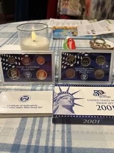 2001 Clad Proof Set U.S. Mint Original Government Packaging OGP COA - Picture 1 of 5