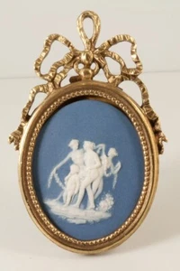 Antike französische Sevres Keks Plakette Wedgwood Dekoration Bronze Rahmen 18. Jh. - Bild 1 von 11