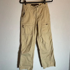 Y2K Gap Cargo Khaki Pants Adjustable Waist Boys Sz 14 Regular - Picture 1 of 6