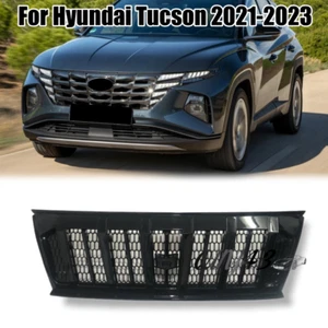 1PC For 2021-2023 Hyundai Tucson Front Grill Accessory Bumper Grille Gloss Black - Picture 1 of 7