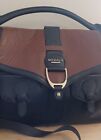 Modalu Handbag Black & Tan Shoulder Bag Grab Bag With Detachable Strap.