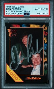 PSA AUTO ENCASED 1991 Wild Card Draft 1000 Stripe Dan Patrick THE PATRICKS
