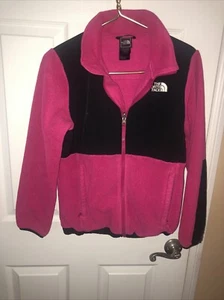 The North Face Denali Polartec Fleece Jacket Pink/Black Girl’s Sz L 14-16 - Picture 1 of 5
