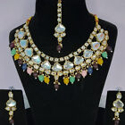 Indian Bollywood Gold Plated Kundan Necklace Choker Bridal Necklace Jewelry Set