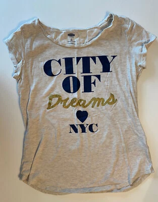 Old Navy Girls Tee Shirt (City of Dreams NYC) Size M 8  - Image 1 of 3