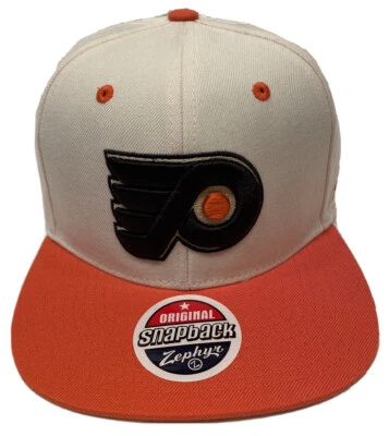 Zephyr NHL Philadelphia Flyers Z11 "Ivory" Flat Bill SnapBack Hat NEW WITH TAGS - Image 1 of 4