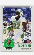 Rasheen Ali  NMT Custom Art College Football Card! Marshall!
