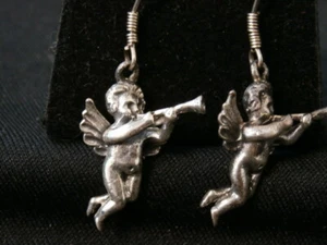 Impresionantes pendientes colgantes vintage de plata esterlina para el día de San Valentín. #1475 - Imagen 1 de 4