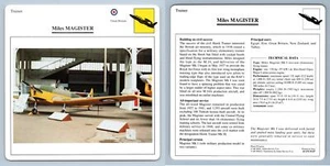 Miles Magister - Trainer - Warplanes Collectors Club Card - Picture 1 of 1