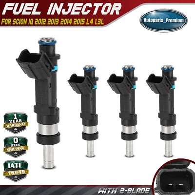 4Pcs Fuel Injector for Scion iQ 2012 2013 2014 2015 L4 1.3L 2 blades 2320949205 - Image 1 of 4