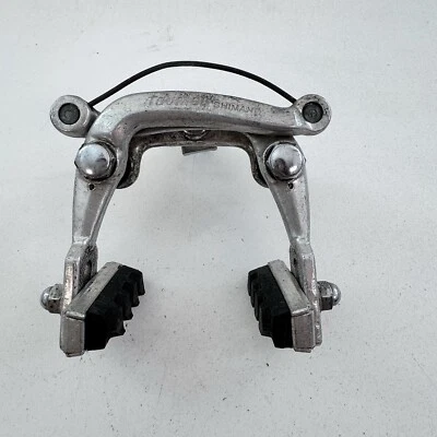 Vintage Shimano Tourney Center Pull Brake Caliper Rear Nutted Silver Race A02 - Image 1 of 4