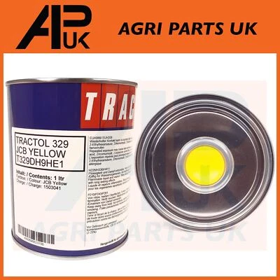 UN-BRANDED 1 Litre Yellow Tractol Paint for JCB Digger Machinery Plant Excavator 3CX Enamel