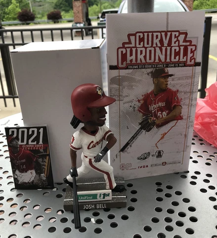 2021 Josh Bell Altoona Curve SGA Bobblehead Pirates Nationals New In Box Rare Cover