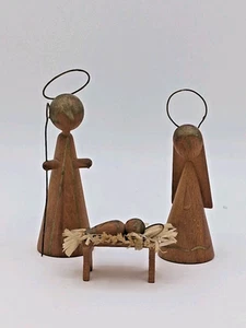 Vintage Feri Wooden Nativity Figurines Made in Italy Mary, Joseph Jesus Italian - Picture 1 of 6