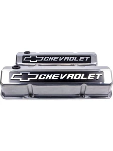 Proform Sb/Chev Valve Covers Polished 'Chevrolet' Emblem Raised (141-920) - Picture 1 of 12