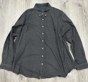 Ralph Lauren Shirt Men’s 3XB Black & White Checker Regular Fit Button Down Shirt - Picture 1 of 12