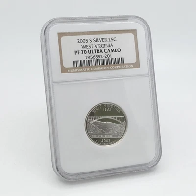 2005 S West Virginia Silver Quarter Coin - NGC PF 70 Ultra Cameo #Q2 - Image 1 of 4