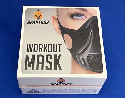 SPARTHOS Workout Mask - Black - NEW in Plastic - Image 1 of 4