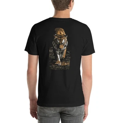 Camiseta Wildlife Unisex - Camiseta Tigre Merodeador - Imagen en la espalda - Big Cat Foto 1 de 4