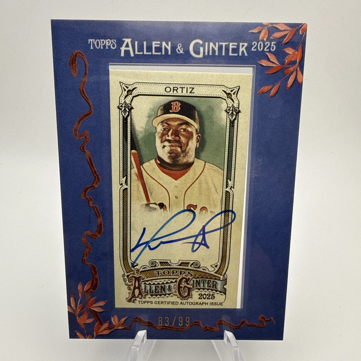 直筆サインカード】David Ortiz 99枚限定 auto Topps Now 殿堂入り記念