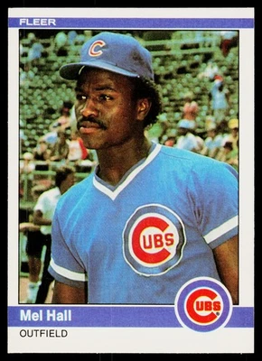 1984 Fleer #493 Mel Hall - VG - Image 1 of 2