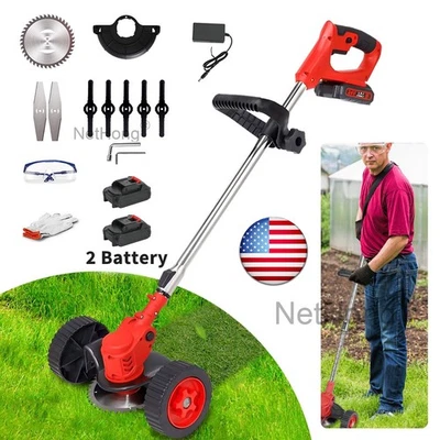 FUYUU_LIFE New 24V Cordless Weed Eater Electric Brush Cutter Lawn Edger Gras String Trimmer