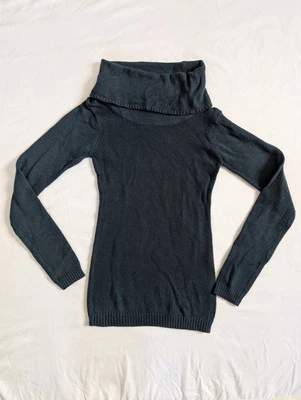 Suéter Derek Heart Para Mujer Mediano Azul Marino Cuello Capucha Manga Larga Juniors Foto 1 de 4