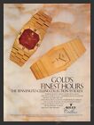 Rolex 1980s Print Advertisement Ad 1983 Watch Cellini "Gold's Finest Hours"
